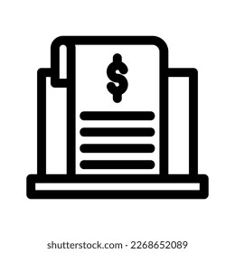 online bill icon or logo isolated sign symbol vector illustration - high quality black style vector icons