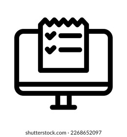 online bill icon or logo isolated sign symbol vector illustration - high quality black style vector icons
