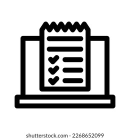 Online-Rechnungssymbol oder -logo, einzelne Zeichensymbole, Vektorgrafik - hochwertige Vektorsymbole in schwarzem Stil