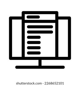 online bill icon or logo isolated sign symbol vector illustration - high quality black style vector icons