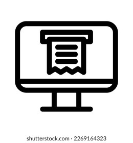 online bill icon or logo isolated sign symbol vector illustration - high quality black style vector icons