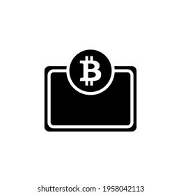 Online Bitcoin icon in vector. Logotype