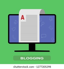 Online blogging, editable online document, online education or distance learning