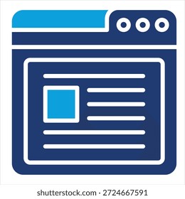 Blogueo en línea Flat Blue Icon Colección