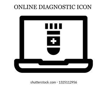 online Blood test icon. Editable online Blood test icon for web or mobile.