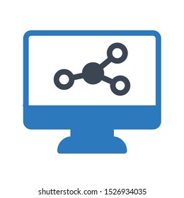 online bonding glyph colour vector icon