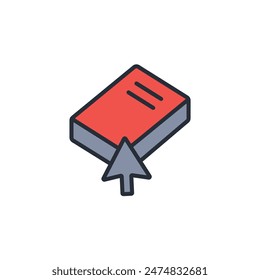 online book icon. vector.Editable stroke.linear style sign for use web design,logo.Symbol illustration.