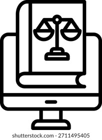 Icono de libro en línea para su proyecto