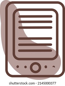 Libro en línea, ilustración, vector sobre fondo blanco.