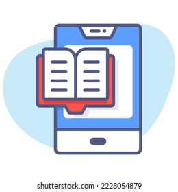 Online book, online learning Modern concepts flat design, Premium quality vector illustration concept. Vector symbol.