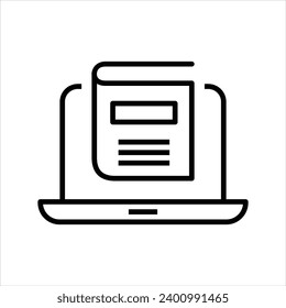 Online book library vector icon