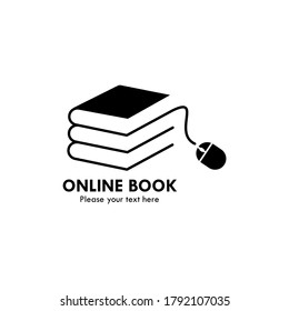 Online book logo design template illustration. suitable for education