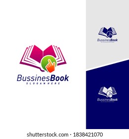 Plantilla vectorial de diseño del logotipo del libro en línea, Concepto de diseño del libro de ilustraciones, símbolo de icono