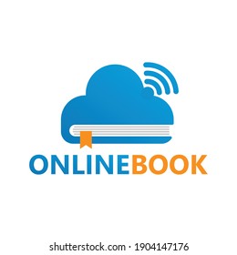 Online book logo template design