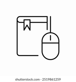 online book mouse icon sign vector