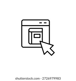 Ícone de Interface de Educação Digital de Seleção de Livros On-line