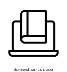 online book vector thin line icon 