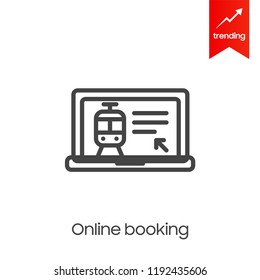 Online booking flat styled icon