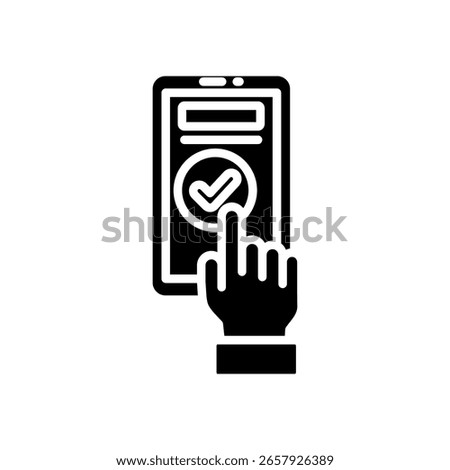 Online Booking Icon Glyph Vector Illustration