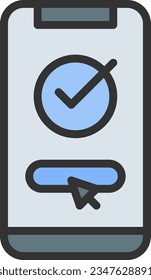 Online Booking Icon image. Suitable for mobile application.