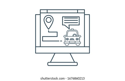 Online booking icon for reservations and scheduling