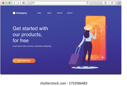 Online booking service mobile application template. UI, UX, GUI design elements.