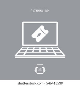 Online booking - Vector icon for computer website or application
