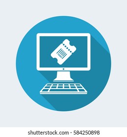 Online booking - Vector icon for computer website or application