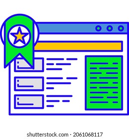 Online Bookmark Icon. Digital Download Arrow Button Flat Vector. Quick Reference Sticker On Favorite Post Content, Book Text, Website Information