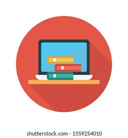 online books vector flat colour icon 