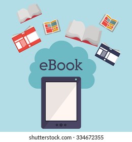 online bookstore design, vector illustration eps10 graphic 