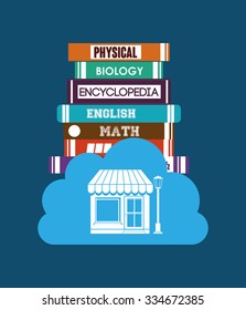 online bookstore design, vector illustration eps10 graphic 