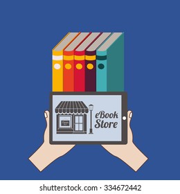 online bookstore design, vector illustration eps10 graphic 