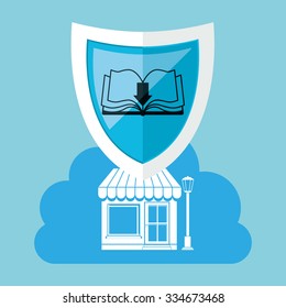 online bookstore design, vector illustration eps10 graphic 