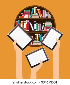 online bookstore design, vector illustration eps10 graphic 
