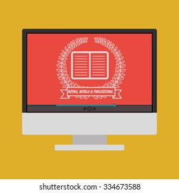 online bookstore design, vector illustration eps10 graphic 
