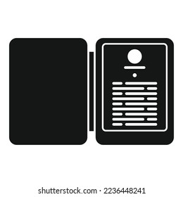 Online bookstore icon simple vector. Ebook library. Digital school