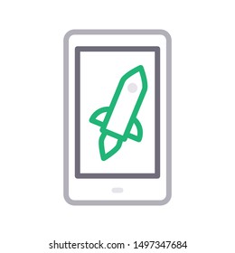 online boost colour line vetor icon