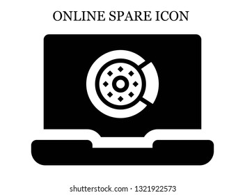 online Brake disc icon. Editable online Brake disc icon for web or mobile.