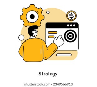 Online brand marketing abstract concept vector illustrations.