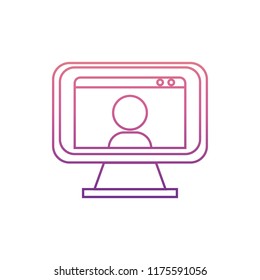 online broadcasting in a browsericon in Nolan style. One of web collection icon can be used for UI, UX