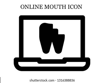 online Broken tooth icon. Editable online Broken tooth icon for web or mobile.