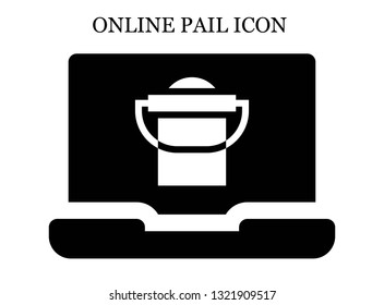 online Bucket icon. Editable online Bucket icon for web or mobile.