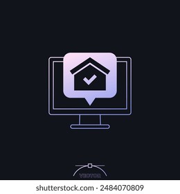 online building permit icon with a gradient
