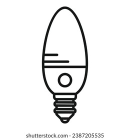 Online bulb control icon outline vector. Power led bulb. Mobile light