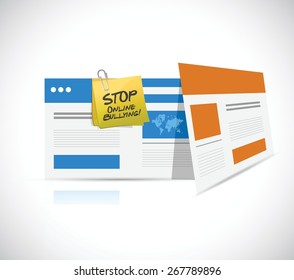 online bullying technology warning concept illustration design