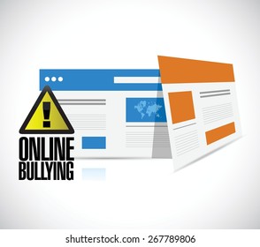 online bullying web browser warning concept illustration design