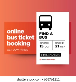 Online Bus Ticket Booking Get Low Fares UI UX Screen Design for Mobile Phones With Calendar