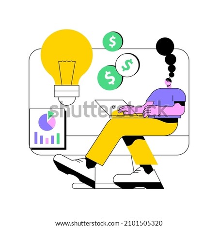 Online business abstract concept vector illustration. Business opportunity, online startup, ecommerce platform, internet marketing, social media sales, promotion, digital agency abstract metaphor.