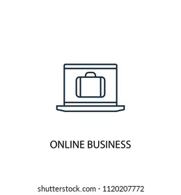 Online business concept line icon. Simple element illustration. Online business concept outline symbol design from online business set. Can be used for web and mobile UI/UX